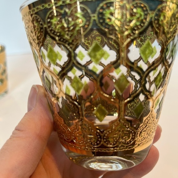 Mid-Century Modern Culver Double Old Fashion Glasses - Valencia Pattern - Picture 3 of 10